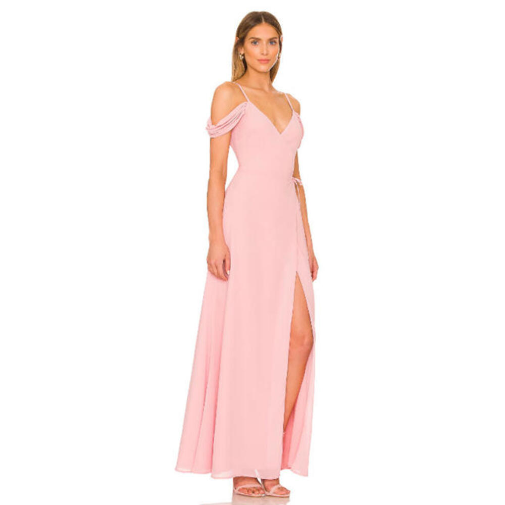 Lovers and Friends The Cassie Gown Off shoulder styling Surplice neckline size S